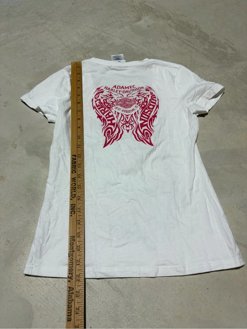 Harley Davidson White Graphic V-Neck Tee ride to Live XS Florida